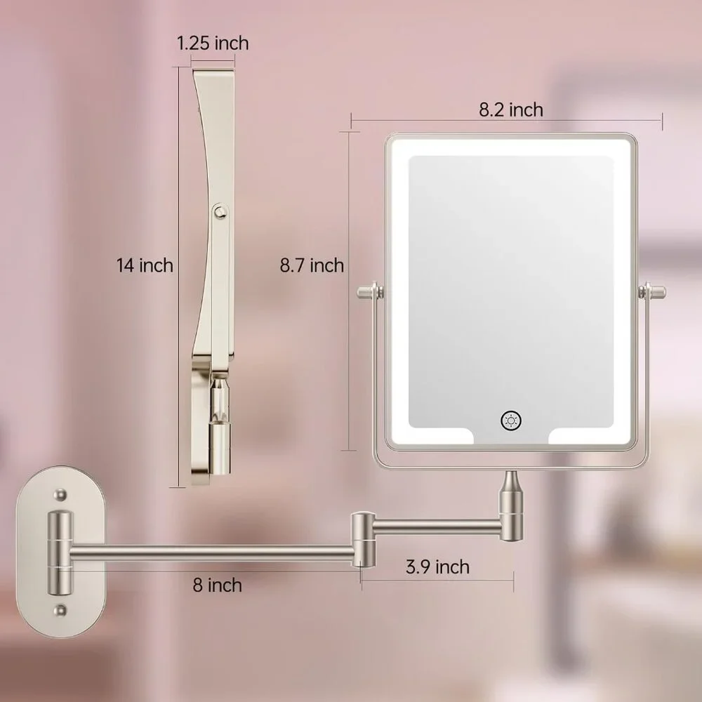 Wall Mount Makeup Mirror
